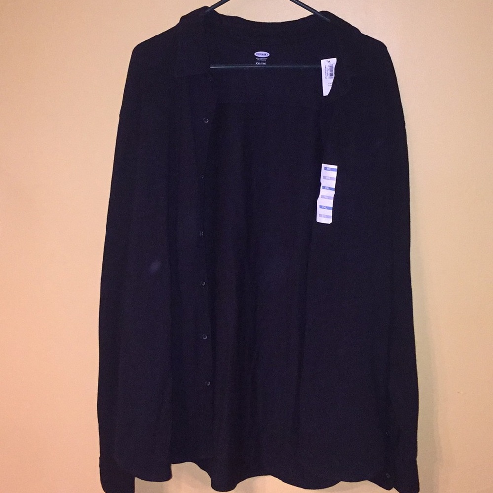 Old Navy Black button down men’s polo shirt